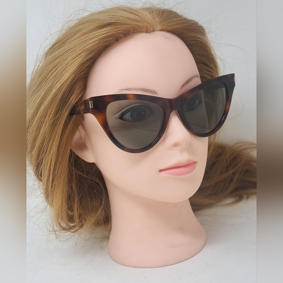 Saint Laurent Women's Cat Eye Havana Green SL425 003 54-19-140 - Picture 9 of 16